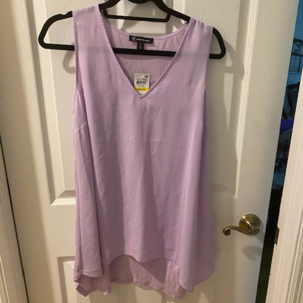 INC Vneck sheer tank top